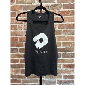 DeMarini Women's Softball Tank Top, Size Medium, Black With White Logo, Softball